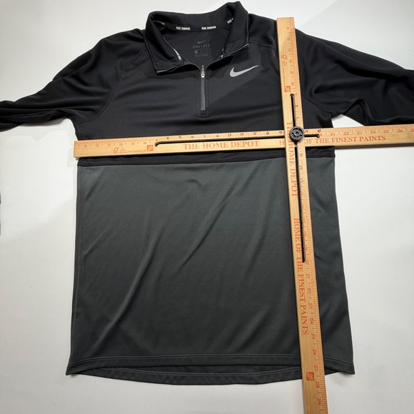 Nike Running Dri-Fit 1/4 Zip Pullover Men's Large Black Gray 648588-010 - Picture 3 of 8